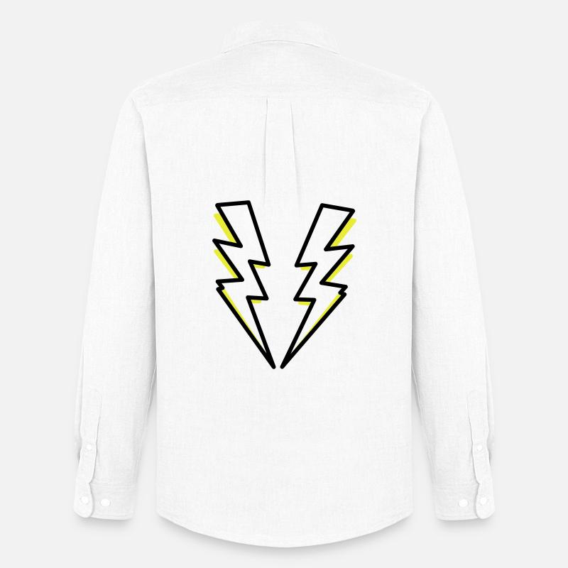 Blitze,Blitz,Blitzer, - Männer Oxford Hemd von Stanley/Stella - Weiß