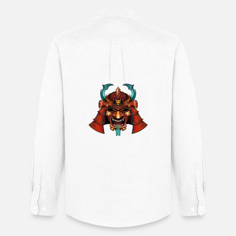 Samurai - Männer Oxford Hemd von Stanley/Stella - Weiß