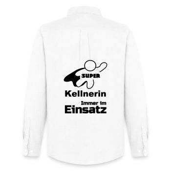 Super Kellnerin Geschenk - Männer Oxford Hemd von Stanley/Stella - Weiß - Hinten - AI Model Male 185 dark (185cm)