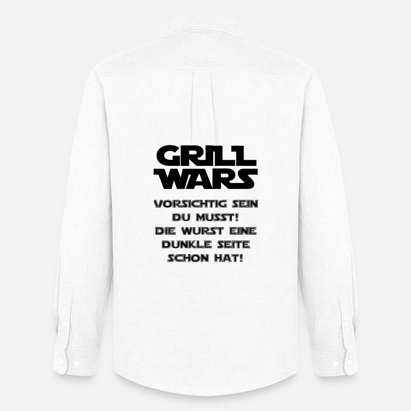 Grill Wars - Männer Oxford Hemd von Stanley/Stella - Weiß