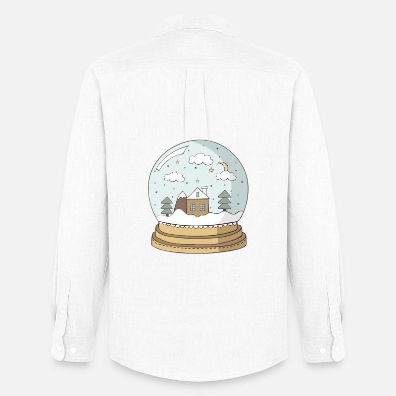 Schneekugel - Männer Oxford Hemd von Stanley/Stella - Weiß