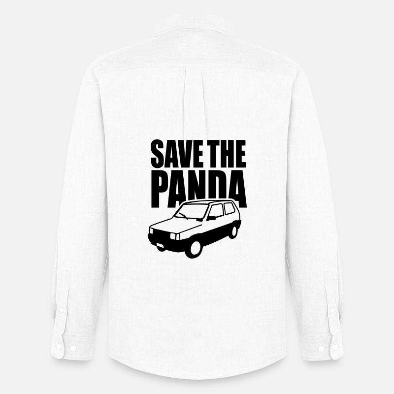 Save the panda - Männer Oxford Hemd von Stanley/Stella - Weiß