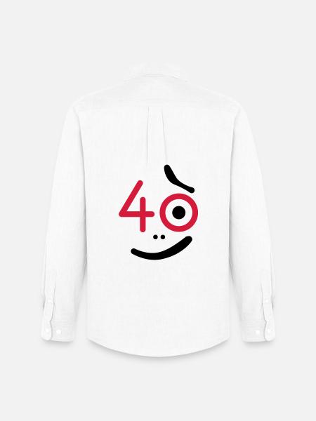 40 years - so what? - Men's Oxford Shirt by Stanley/Stella - white