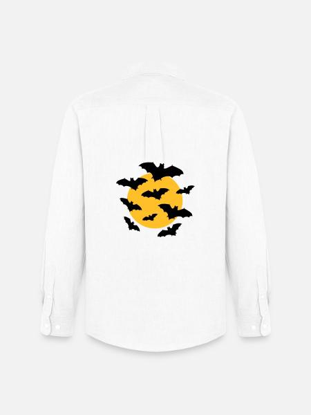 Bats & Moon - Men's Oxford Shirt by Stanley/Stella - white