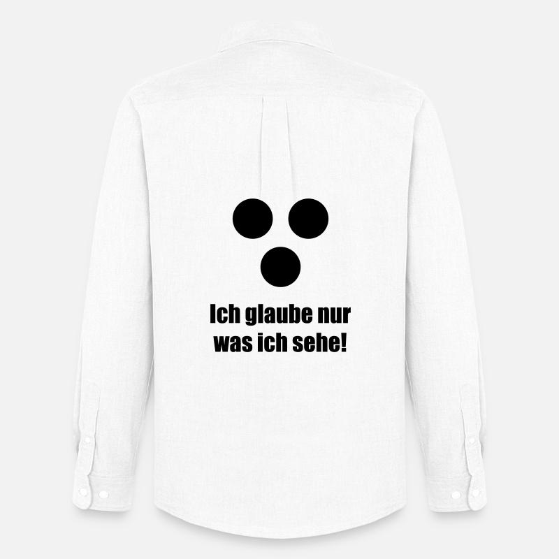 Ich glaube nur was ich sehe - Männer Oxford Hemd von Stanley/Stella - Weiß