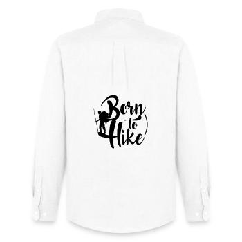 hiking, hiking, leisure, hobbies, mountain - Men's Oxford Shirt by Stanley/Stella - white - Back - AI Model Male 185 dark (185cm)
