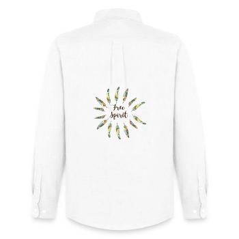 Free Spirit - Men's Oxford Shirt by Stanley/Stella - white - Back - AI Model Male 185 dark (185cm)