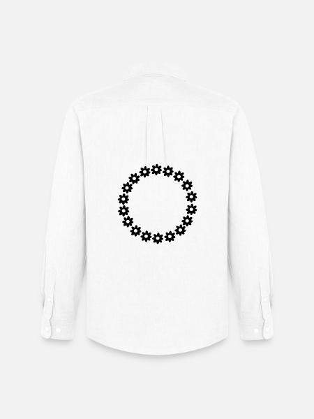 Circle of flowers - Men's Oxford Shirt by Stanley/Stella - white