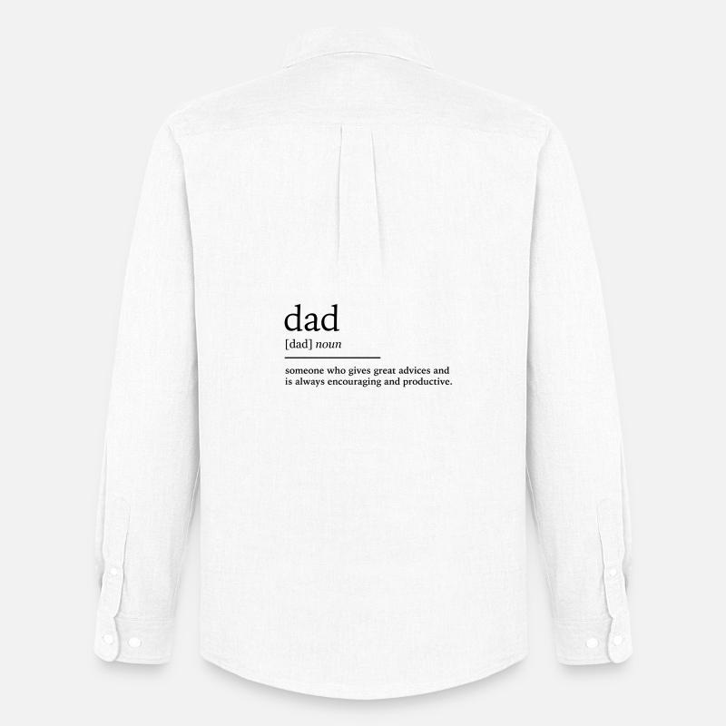 Vater - Männer Oxford Hemd von Stanley/Stella - Weiß
