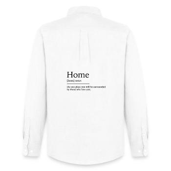Home at home - Men's Oxford Shirt by Stanley/Stella - white - Back - AI Model Male 185 dark (185cm)