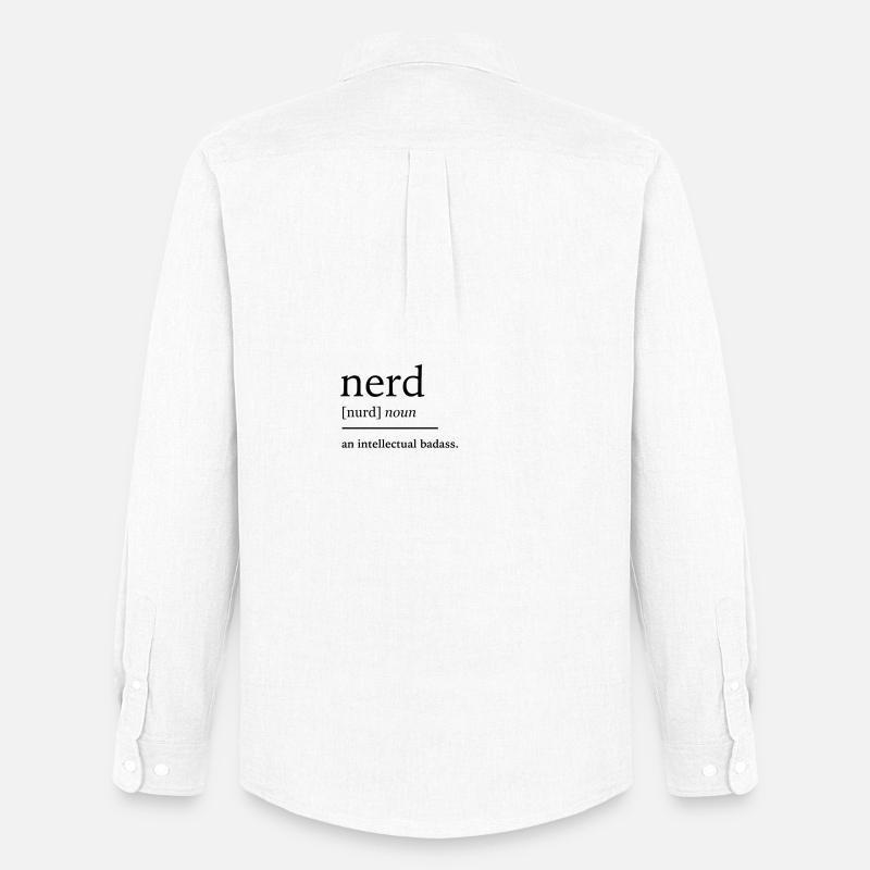 Streber Nerd - Männer Oxford Hemd von Stanley/Stella - Weiß