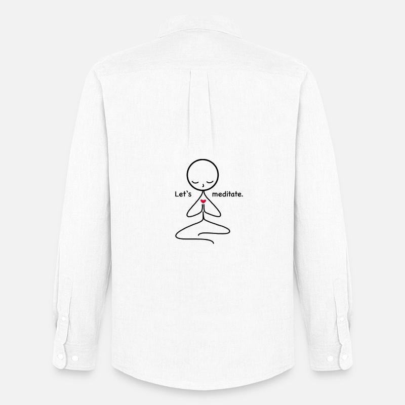 Meditation - Männer Oxford Hemd von Stanley/Stella - Weiß