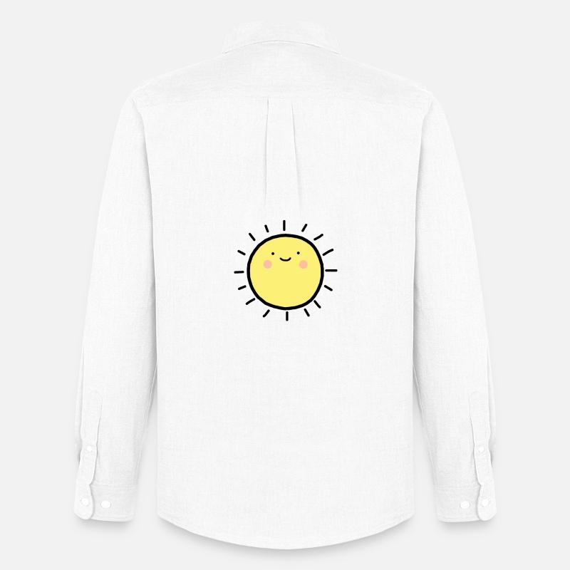 Sonne Smiley Glücklich - Männer Oxford Hemd von Stanley/Stella - Weiß
