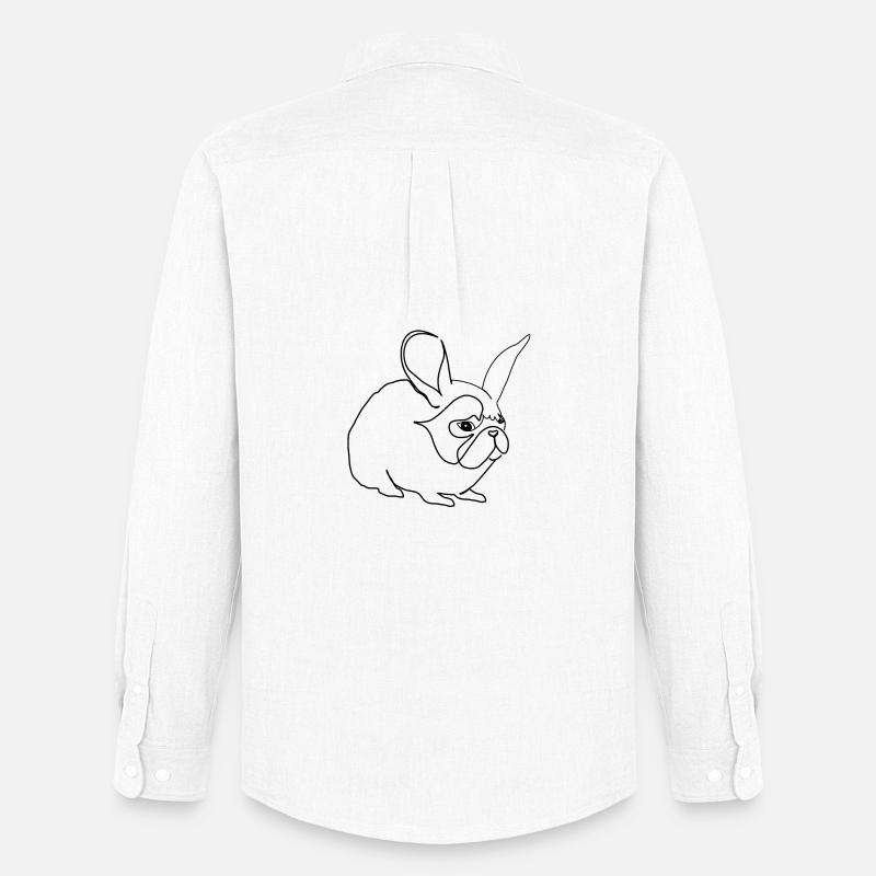 Hase oder Mops - Männer Oxford Hemd von Stanley/Stella - Weiß