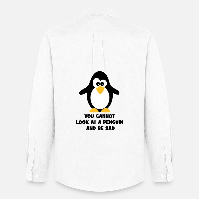 Pinguin - Männer Oxford Hemd von Stanley/Stella - Weiß