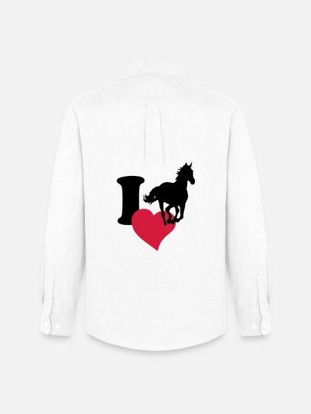 I love horses - Men's Oxford Shirt by Stanley/Stella - white