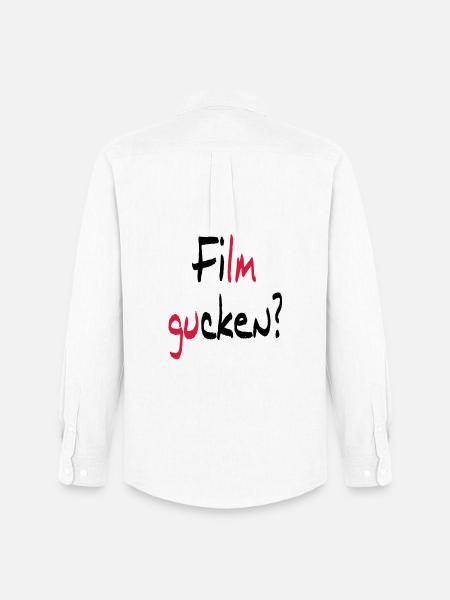 Film gucken? oder Ficken? - Männer Oxford Hemd von Stanley/Stella - Weiß