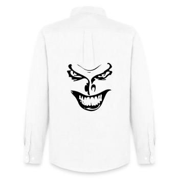 Evil Face - Men's Oxford Shirt by Stanley/Stella - white - Back - AI Model Male 185 dark (185cm)