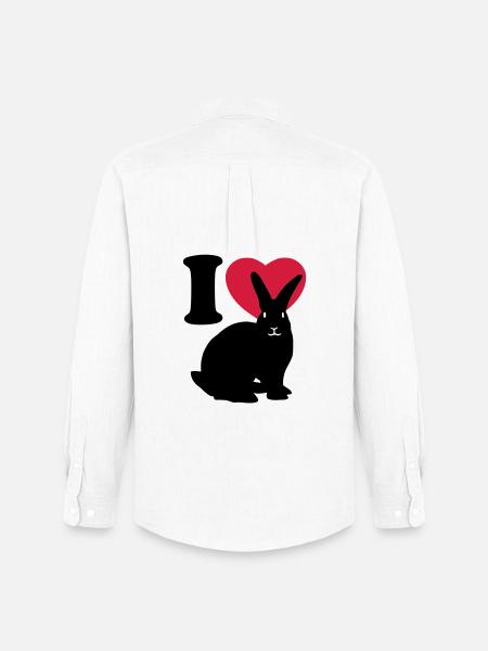 I love rabbits - Men's Oxford Shirt by Stanley/Stella - white