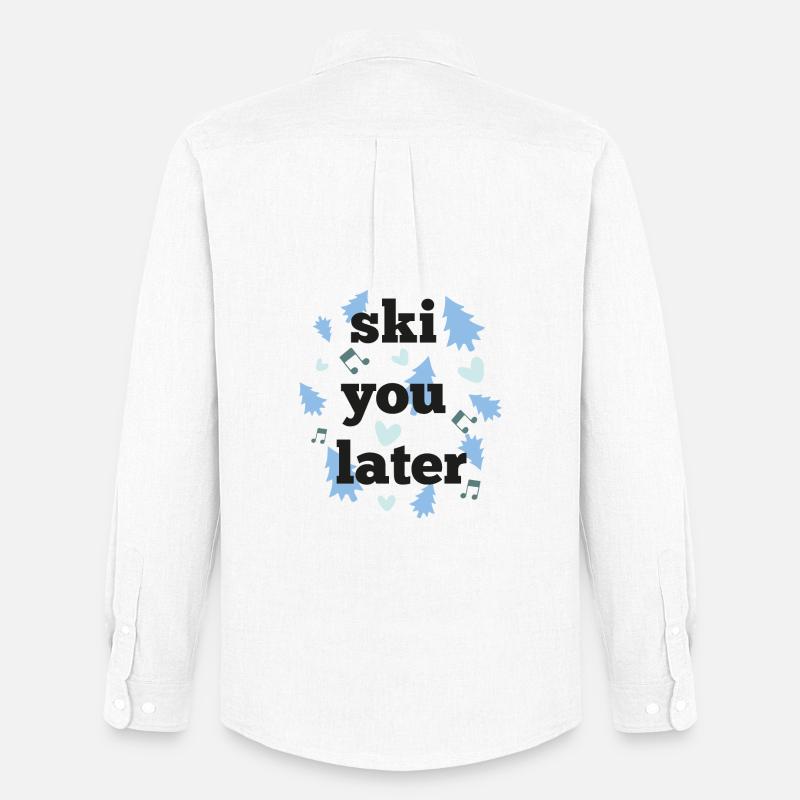 Ski dich später - Männer Oxford Hemd von Stanley/Stella - Weiß