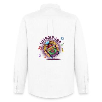Schlagermusik Schlager Fan Schlagerfan Team Outfit - Chemise Oxford homme Stanley/Stella - blanc - Dos - AI Model Male 185 dark (185cm)