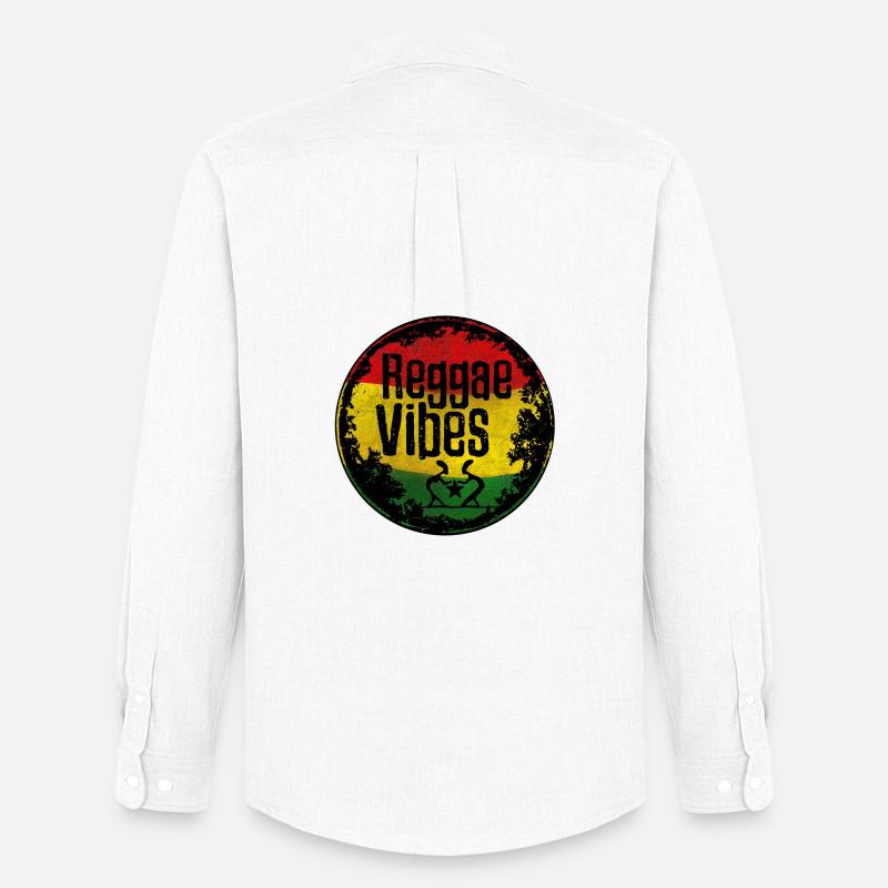 Reggae Vibes Rasta Design - Männer Oxford Hemd von Stanley/Stella - Weiß