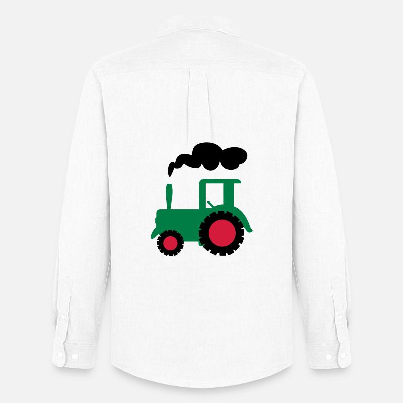 traktor trecker landwirtschaft - Männer Oxford Hemd von Stanley/Stella - Weiß