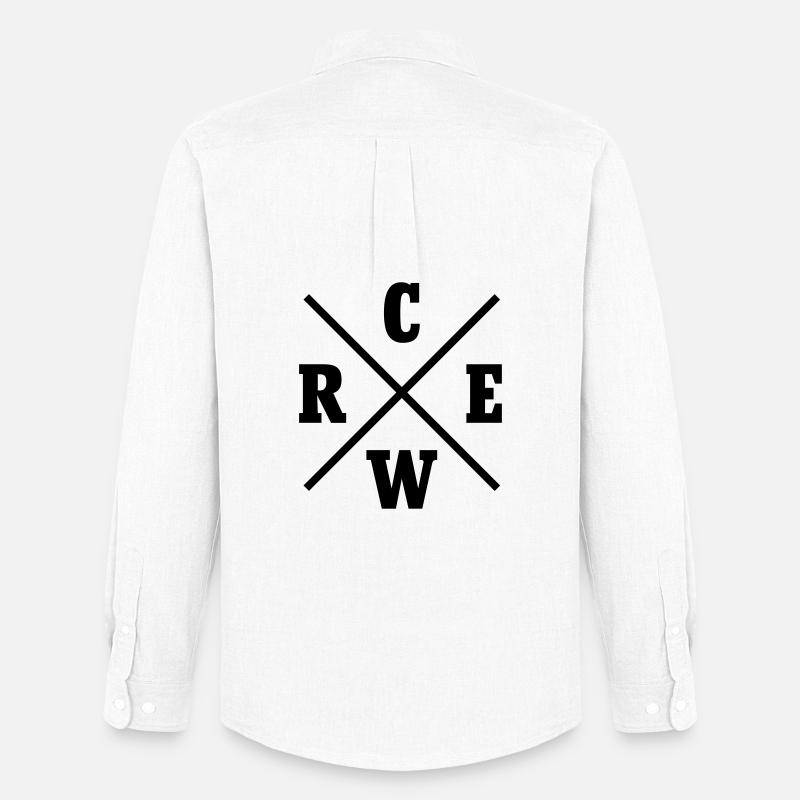 Crew Kreuz - Männer Oxford Hemd von Stanley/Stella - Weiß