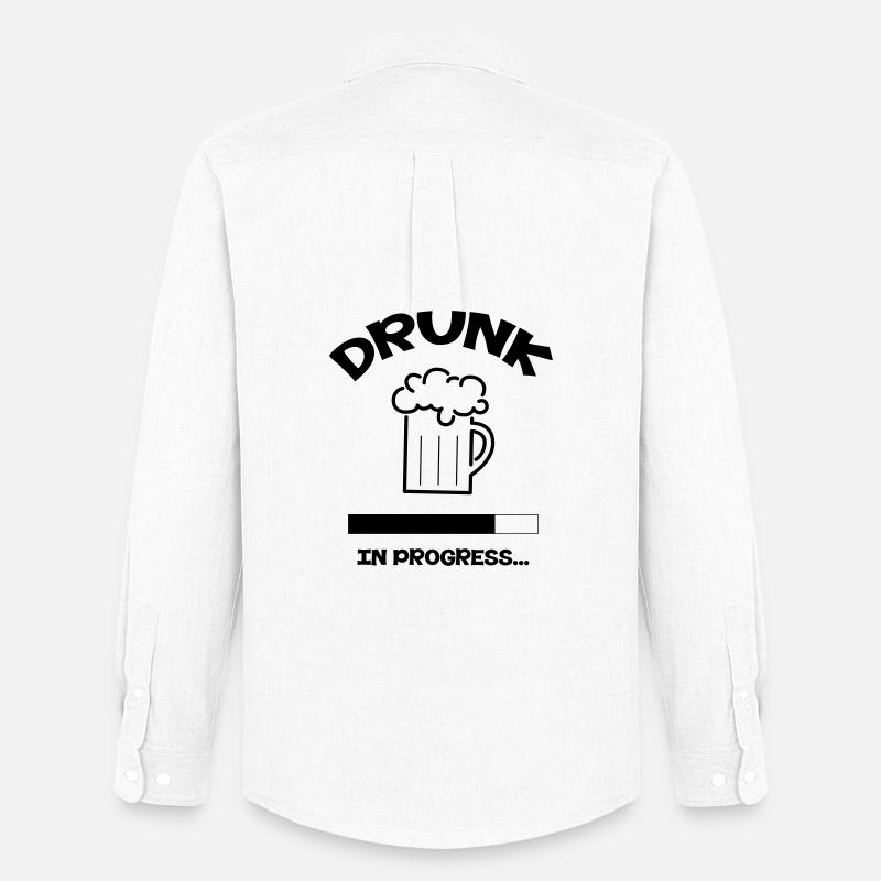 Drunk in progress... - Männer Oxford Hemd von Stanley/Stella - Weiß
