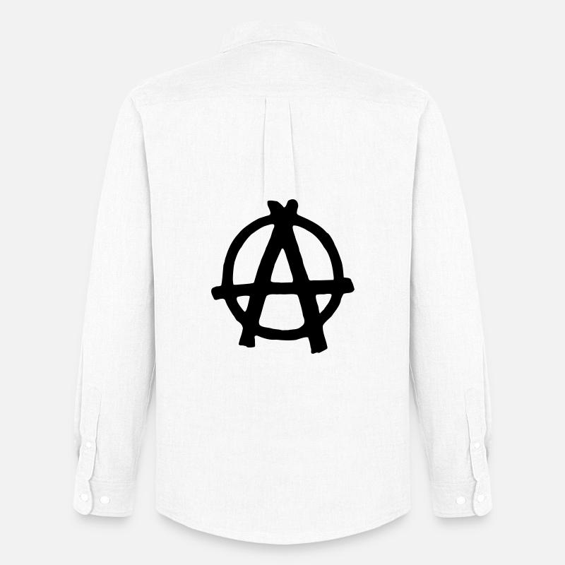 Anarchy - Männer Oxford Hemd von Stanley/Stella - Weiß