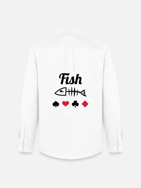 Poker : Fish - Men's Oxford Shirt by Stanley/Stella - white