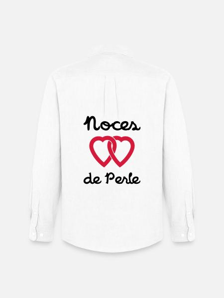 Noces de Perle - Chemise Oxford homme Stanley/Stella - blanc