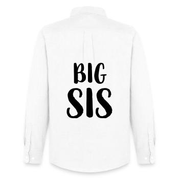 big sis Schwester Geschwister Familie Geschenk - Men's Oxford Shirt by Stanley/Stella - white - Back - AI Model Male 185 dark (185cm)