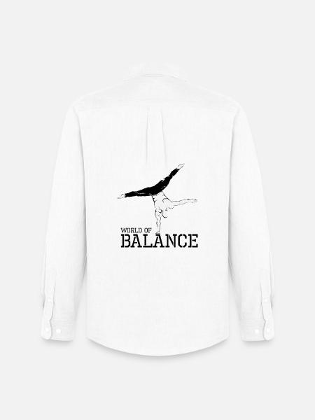 hand balance handstand calisthenics sport athlete - Men's Oxford Shirt by Stanley/Stella - white