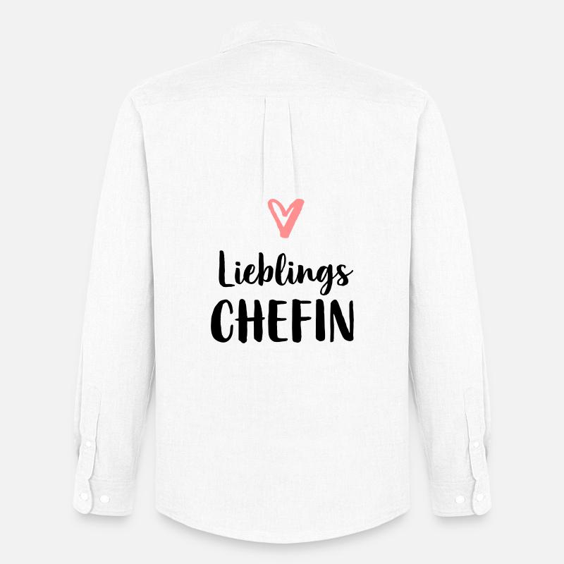 Lieblings Chefin Herz Geschenk Chef - Männer Oxford Hemd von Stanley/Stella - Weiß