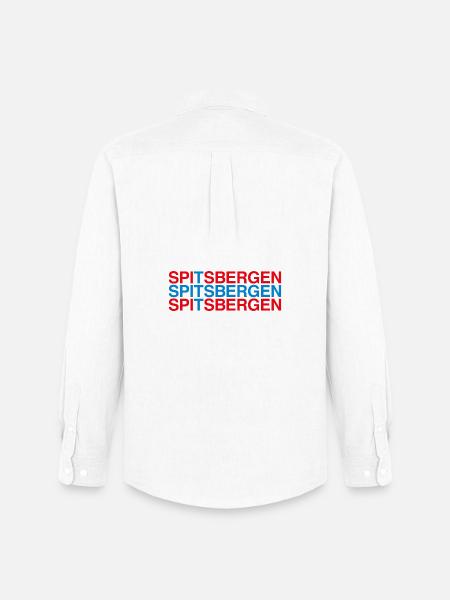 Spitsbergen Norwegian Flag - Norway - Men's Oxford Shirt by Stanley/Stella - white