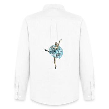 ballet - Men's Oxford Shirt by Stanley/Stella - white - Back - AI Model Male 185 dark (185cm)
