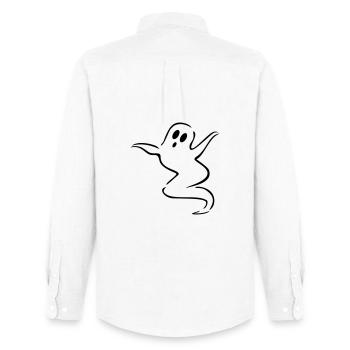 gespenst geist halloween - Männer Oxford Hemd von Stanley/Stella - Weiß - Hinten - AI Model Male 185 dark (185cm)