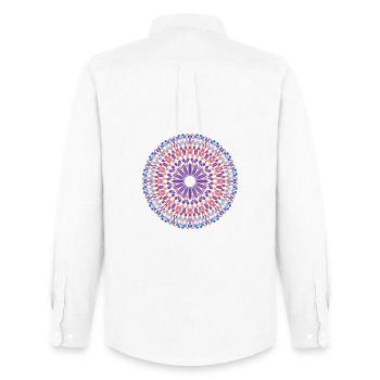 Mandala Mandala - Chemise Oxford homme Stanley/Stella - blanc - Dos - AI Model Male 185 dark (185cm)
