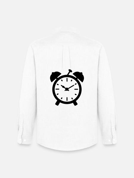 clock - Men's Oxford Shirt by Stanley/Stella - white