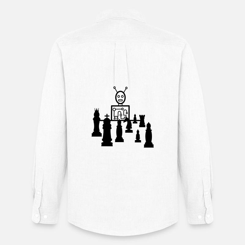schach computer - Männer Oxford Hemd von Stanley/Stella - Weiß