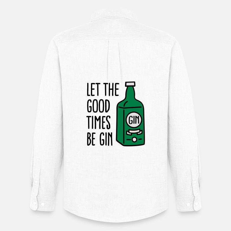 Let the good times be gin - Männer Oxford Hemd von Stanley/Stella - Weiß