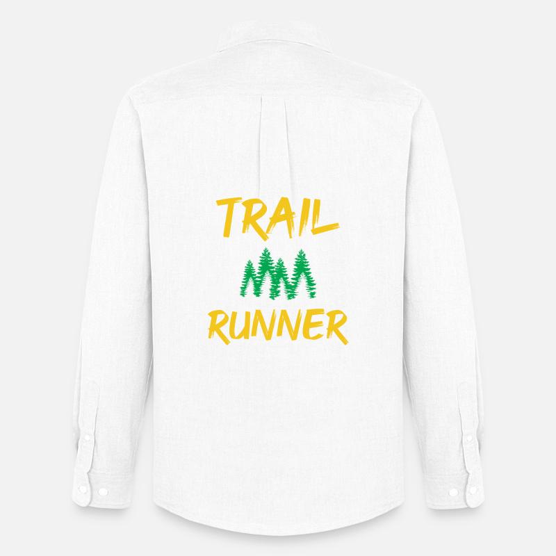 Trail Runner - Männer Oxford Hemd von Stanley/Stella - Weiß