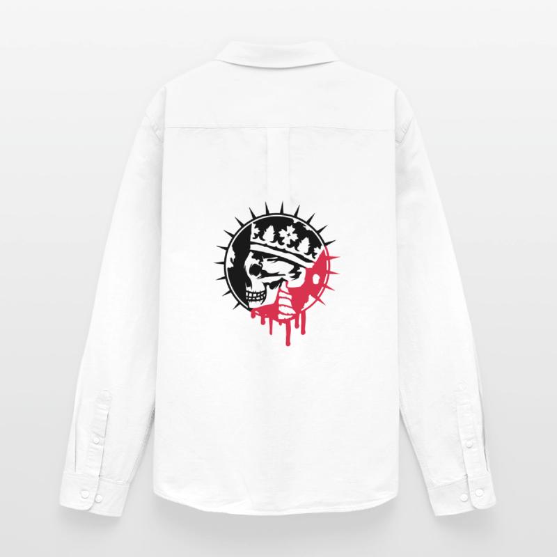 Totenschädel mit Krone Graffiti Patch Männer Oxford Hemd von Stanley/Stella