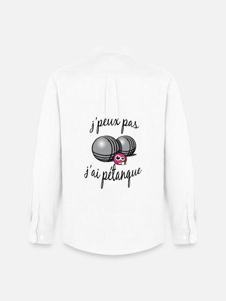 j'peux pas j'ai pétanque - Chemise Oxford homme Stanley/Stella - blanc
