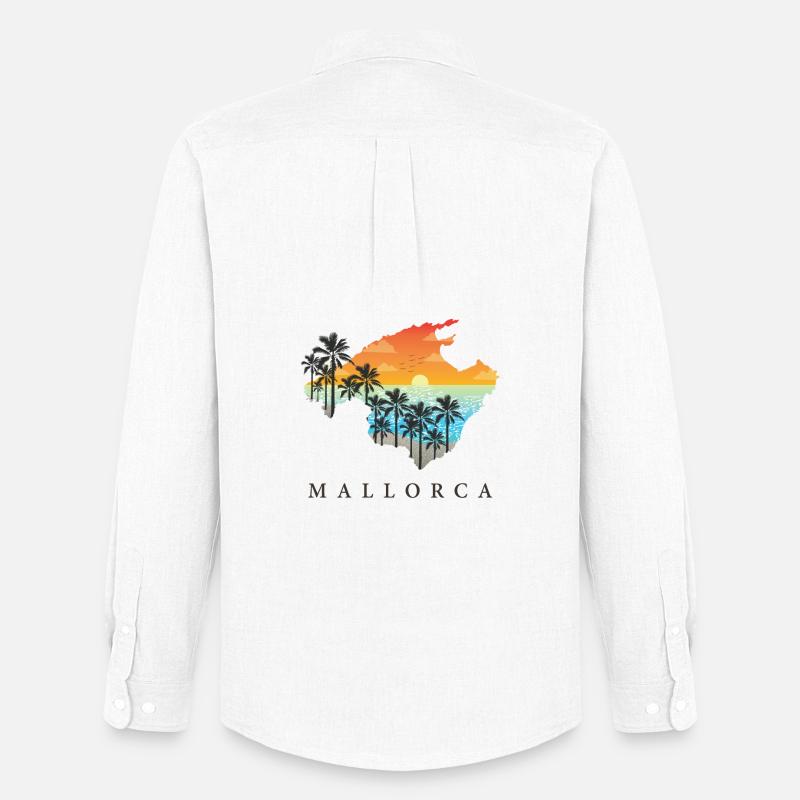 mallorca - Männer Oxford Hemd von Stanley/Stella - Weiß