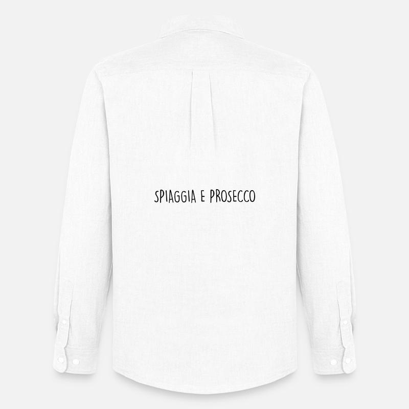 SPIAGGIA E PROSECCO - Männer Oxford Hemd von Stanley/Stella - Weiß
