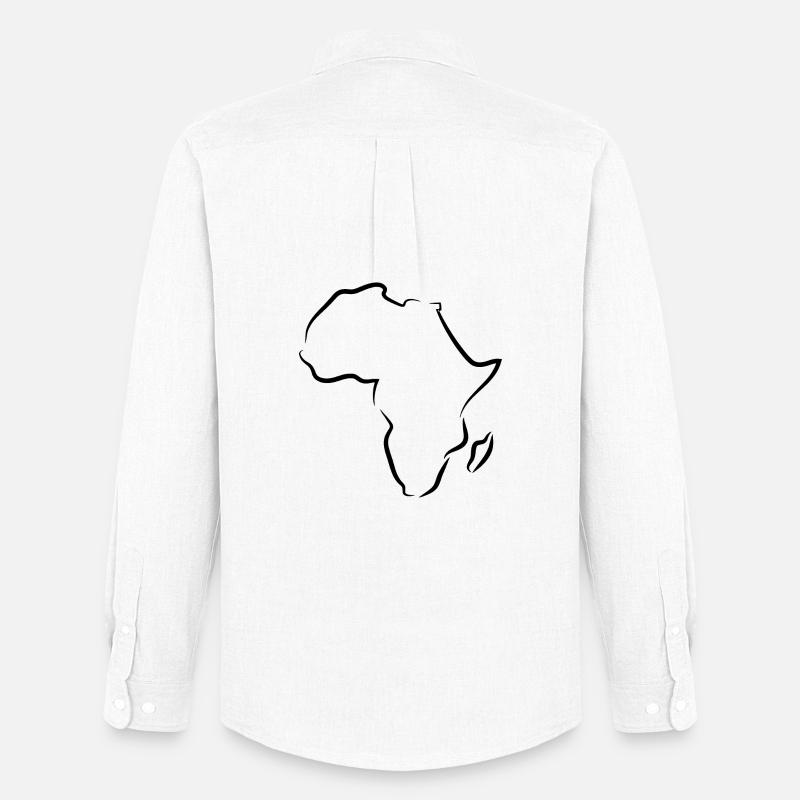 Afrika-Übersicht - Männer Oxford Hemd von Stanley/Stella - Weiß