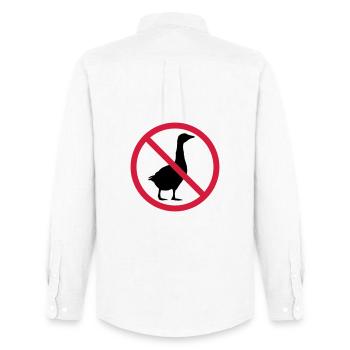 Goose forbidden sign - Men's Oxford Shirt by Stanley/Stella - white - Back - AI Model Male 185 dark (185cm)