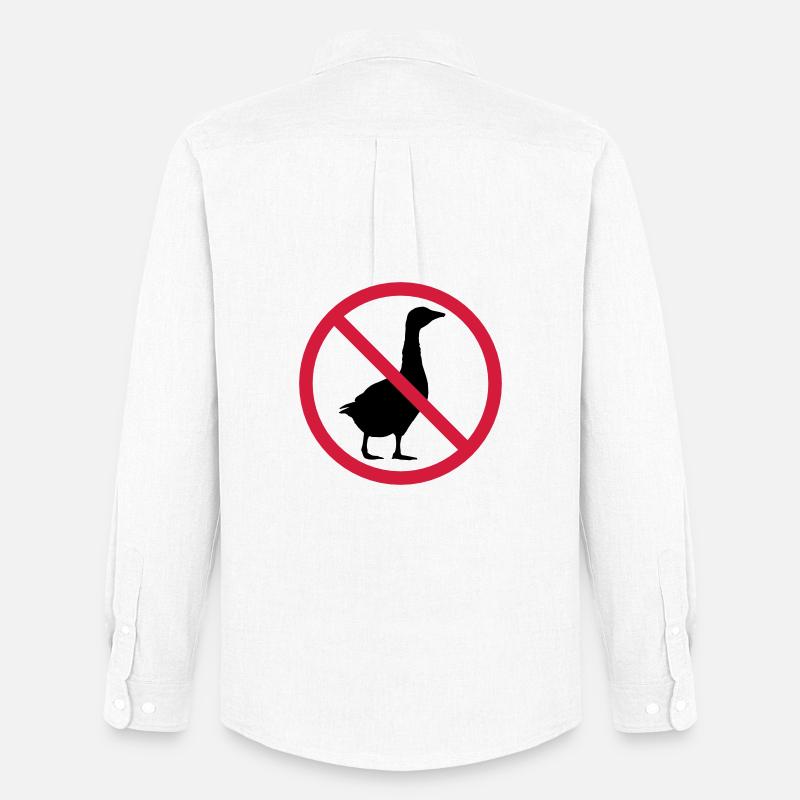 Gans Verboten Schild - Männer Oxford Hemd von Stanley/Stella - Weiß